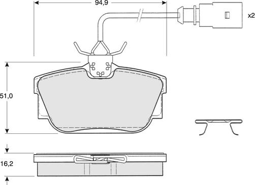 Procodis France PF13901 - Brake Pad Set, disc brake autospares.lv