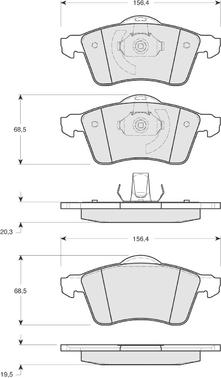 Procodis France PF1391 - Brake Pad Set, disc brake autospares.lv