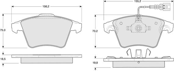 Procodis France PF1393 - Brake Pad Set, disc brake autospares.lv