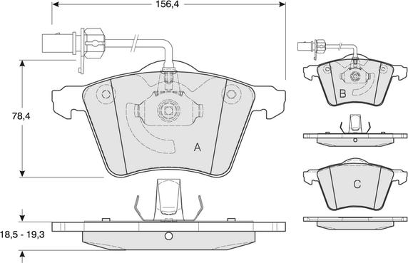 Procodis France PF1392 - Brake Pad Set, disc brake autospares.lv