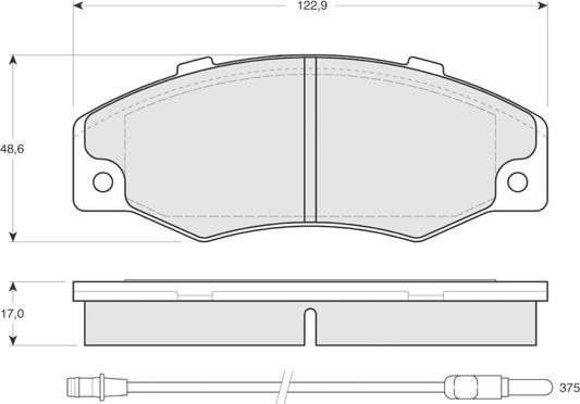 Procodis France PF1346 - Brake Pad Set, disc brake autospares.lv