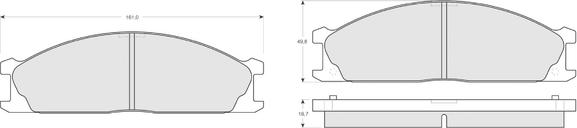 Procodis France PF1340 - Brake Pad Set, disc brake autospares.lv