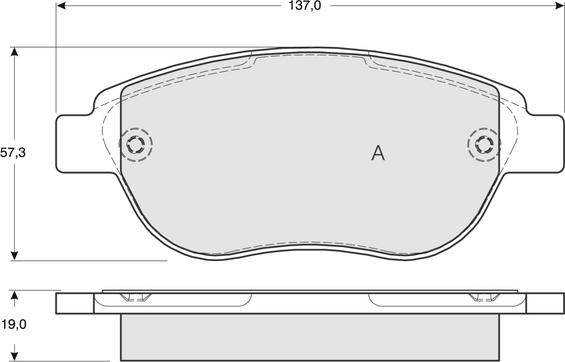 CITROËN 425436 - Brake Pad Set, disc brake autospares.lv