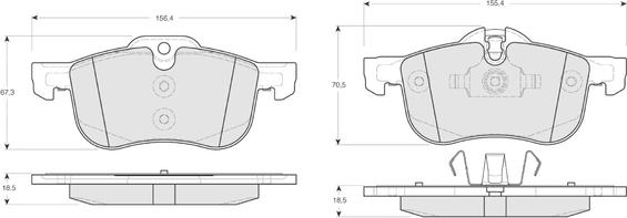 Procodis France PF1355 - Brake Pad Set, disc brake autospares.lv