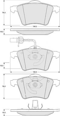 Procodis France PF1358 - Brake Pad Set, disc brake autospares.lv