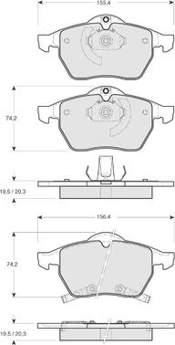 Procodis France PF1357 - Brake Pad Set, disc brake autospares.lv