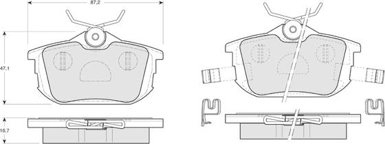 Procodis France PF1307 - Brake Pad Set, disc brake autospares.lv