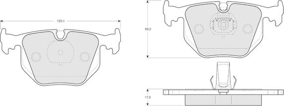 Procodis France PF1319 - Brake Pad Set, disc brake autospares.lv