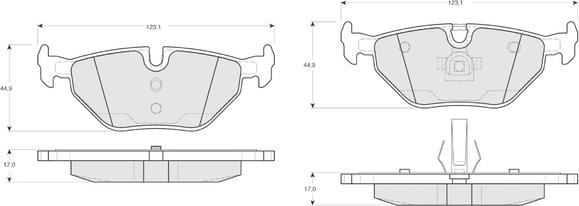 Procodis France PF1317 - Brake Pad Set, disc brake autospares.lv