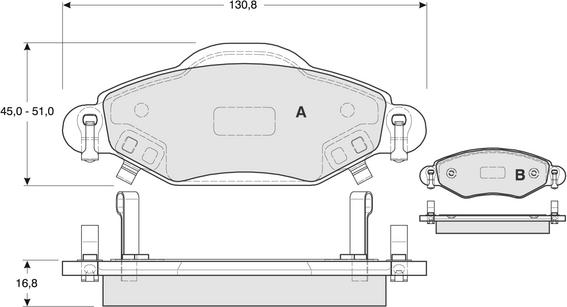 Kawe 81517 - Brake Pad Set, disc brake autospares.lv