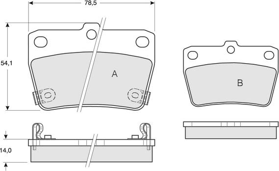 Procodis France PF1386 - Brake Pad Set, disc brake autospares.lv