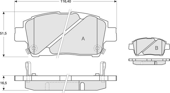 Procodis France PF1388 - Brake Pad Set, disc brake autospares.lv