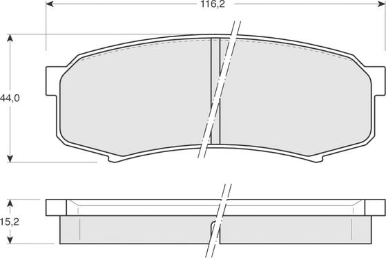 Procodis France PF1383 - Brake Pad Set, disc brake autospares.lv