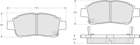 Procodis France PF1387 - Brake Pad Set, disc brake autospares.lv