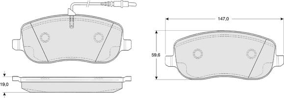 Procodis France PF1334 - Brake Pad Set, disc brake autospares.lv