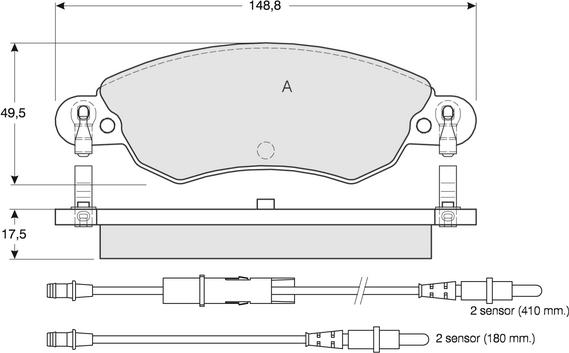 Procodis France PF1330 - Brake Pad Set, disc brake autospares.lv