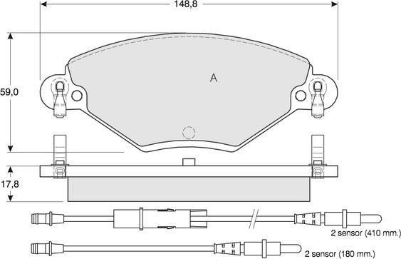 Procodis France PF1331 - Brake Pad Set, disc brake autospares.lv