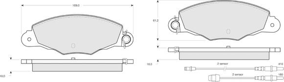 Procodis France PF1337 - Brake Pad Set, disc brake autospares.lv