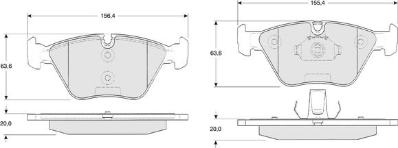 Procodis France PF1320 - Brake Pad Set, disc brake autospares.lv