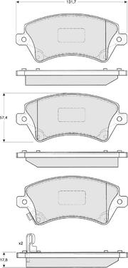 Procodis France PF1374 - Brake Pad Set, disc brake autospares.lv