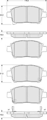 Procodis France PF1376 - Brake Pad Set, disc brake autospares.lv