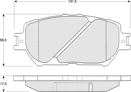 Procodis France PF1370 - Brake Pad Set, disc brake autospares.lv