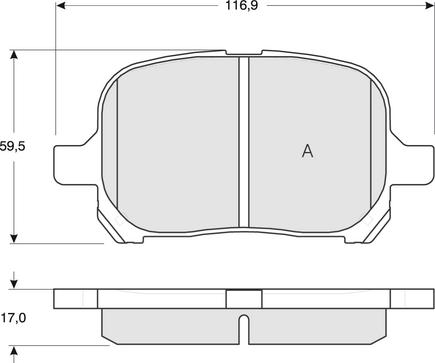 Procodis France PF1373 - Brake Pad Set, disc brake autospares.lv