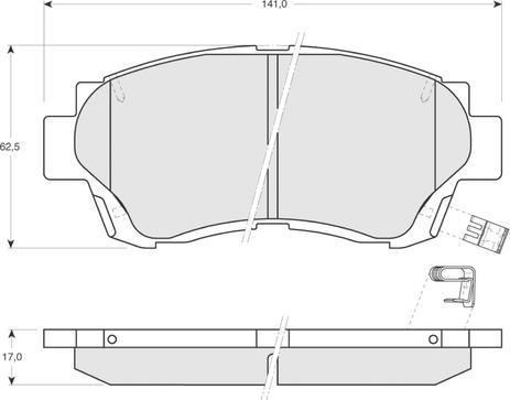 Procodis France PF1372 - Brake Pad Set, disc brake autospares.lv