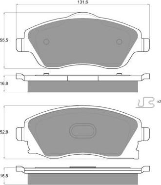 Procodis France PF1299 - Brake Pad Set, disc brake autospares.lv