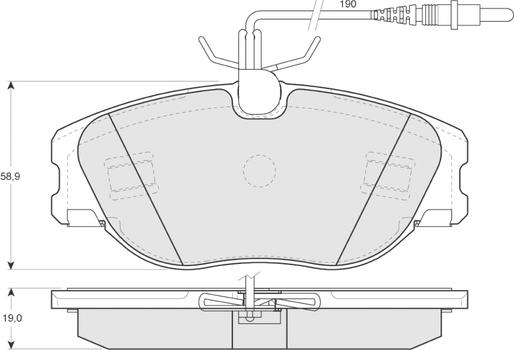 Procodis France PF12442 - Brake Pad Set, disc brake autospares.lv