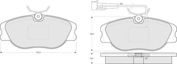 Procodis France PF1244 - Brake Pad Set, disc brake autospares.lv