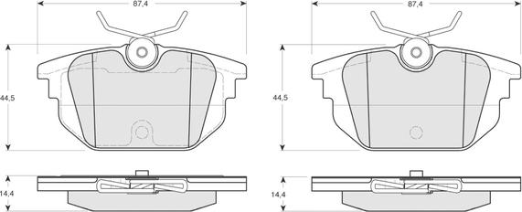 Procodis France PF1243 - Brake Pad Set, disc brake autospares.lv