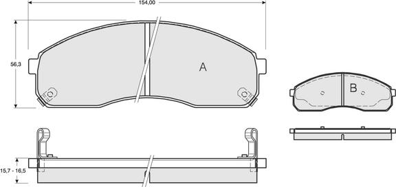 Procodis France PF1242 - Brake Pad Set, disc brake autospares.lv