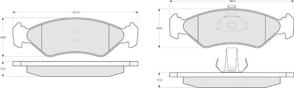 Procodis France PF1254 - Brake Pad Set, disc brake autospares.lv