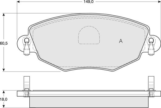 Procodis France PF1258 - Brake Pad Set, disc brake autospares.lv