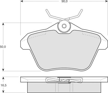 Procodis France PF1268 - Brake Pad Set, disc brake autospares.lv