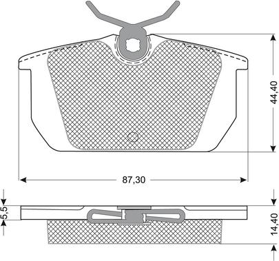 Procodis France PF1201 - Brake Pad Set, disc brake autospares.lv