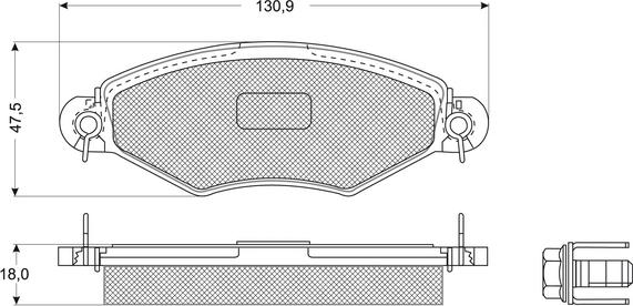 Procodis France PF1215 - Brake Pad Set, disc brake autospares.lv