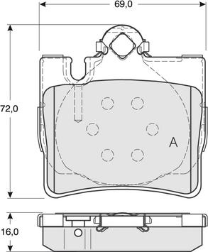 Procodis France PF1287 - Brake Pad Set, disc brake autospares.lv