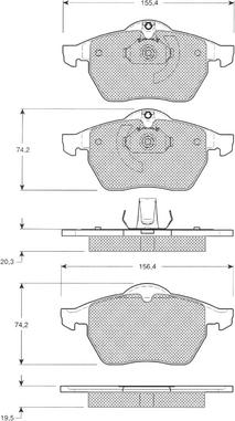 Procodis France PF1225 - Brake Pad Set, disc brake autospares.lv