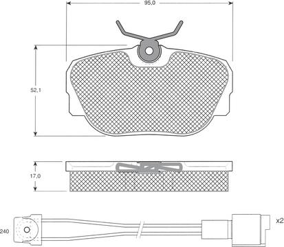 Procodis France PF12201 - Brake Pad Set, disc brake autospares.lv