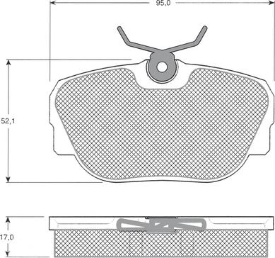 Procodis France PF1220 - Brake Pad Set, disc brake autospares.lv