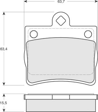 Procodis France PF1277 - Brake Pad Set, disc brake autospares.lv