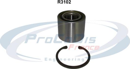 Procodis France R3102 - Wheel hub, bearing Kit autospares.lv