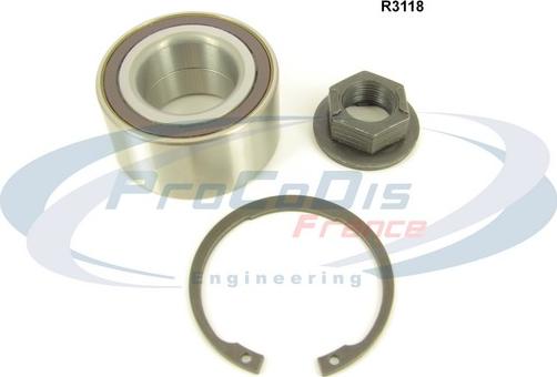 Procodis France R3118 - Wheel hub, bearing Kit autospares.lv