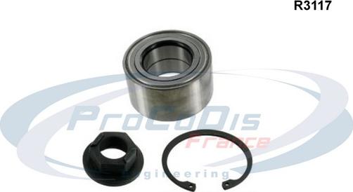 Procodis France R3117 - Wheel hub, bearing Kit autospares.lv