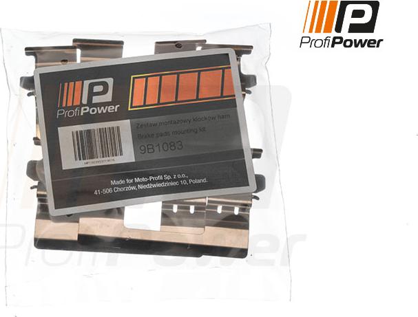 ProfiPower 9B1083 - Accessory Kit for disc brake Pads autospares.lv