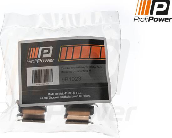 ProfiPower 9B1023 - Accessory Kit for disc brake Pads autospares.lv