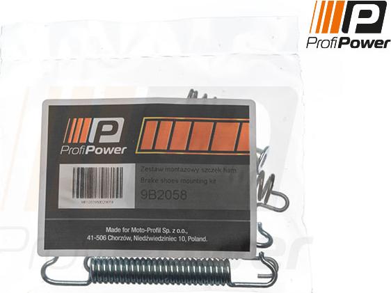 ProfiPower 9B2058 - Accessory Kit, parking brake shoes autospares.lv