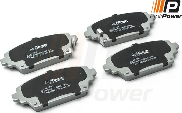 ProfiPower 1B1096 - Brake Pad Set, disc brake autospares.lv